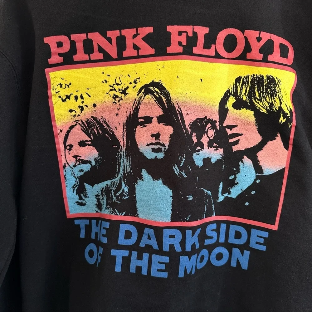 Pink Floyd Dark Side of the Moon Cropped Hoodie Size Small - Picture 2 of 5